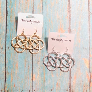 Celtic Love Knot Earrings/Gold or Silver Celtic Love Knot Earrings