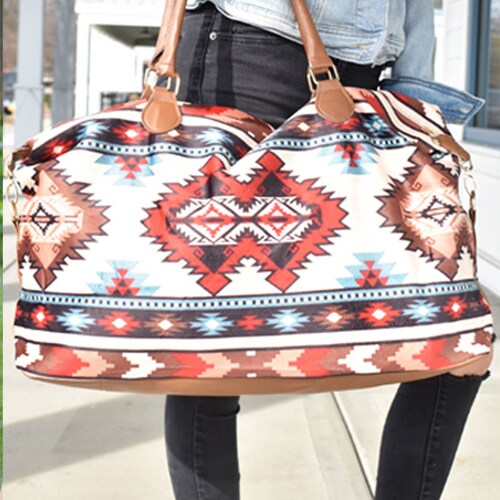 Aztec Weekender/boho Weekender/luggage/bag - Etsy