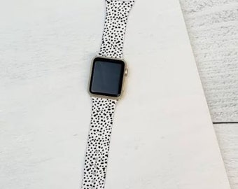 Silicone Watch Band/Black and White Watch Band/Spotted Watch Band