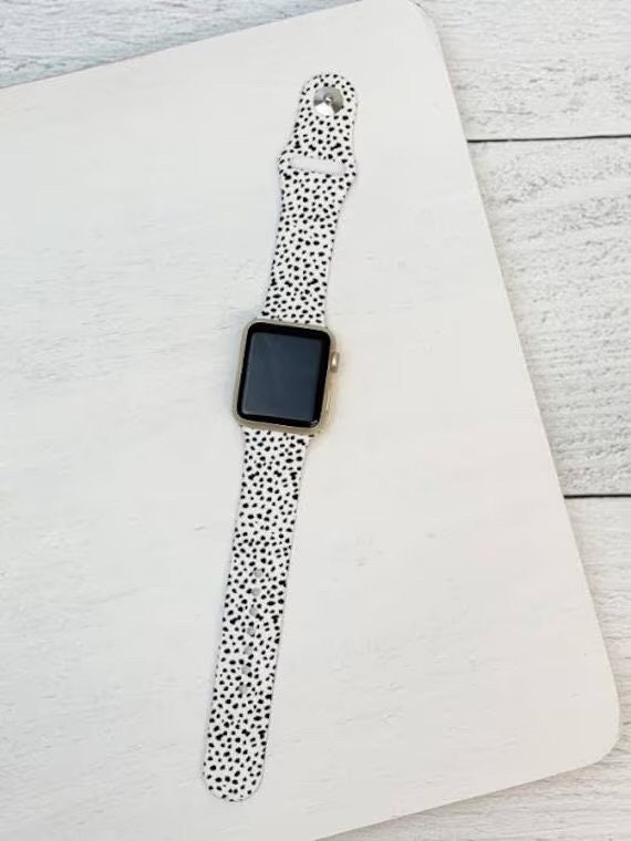Silicone Watch Band/Black and White Watch Band/Spotted Watch Band
