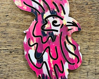 Multicolor Rooster Ornament/Colorful Gamecock Ornament/Gamecock Fan Ornament