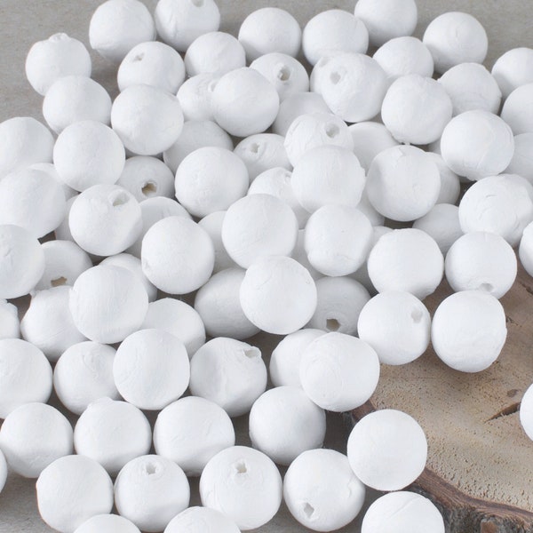 Pack of 100 ø 15mm Spun Cotton Balls for DIY Crafts • SPUNNYS