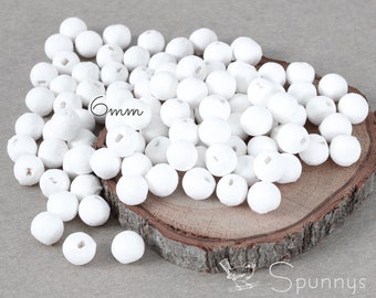 DIYクラフト用 ø 6 mm スパンコットンボール 100個パック • SPUNNYS