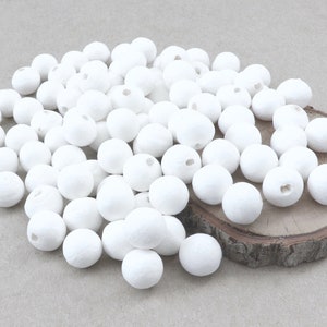 Confezione da 100 palline di cotone filato ø 12 mm per lavori fai da te • SPUNNYS