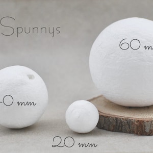 Paquete de 30 bolas de algodón hilado de ø 60 mm para manualidades de bricolaje