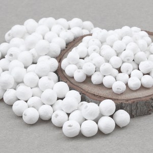 Mix di 200 palline di cotone filato da ø 6 e 8 mm per lavori fai da te • SPUNNYS