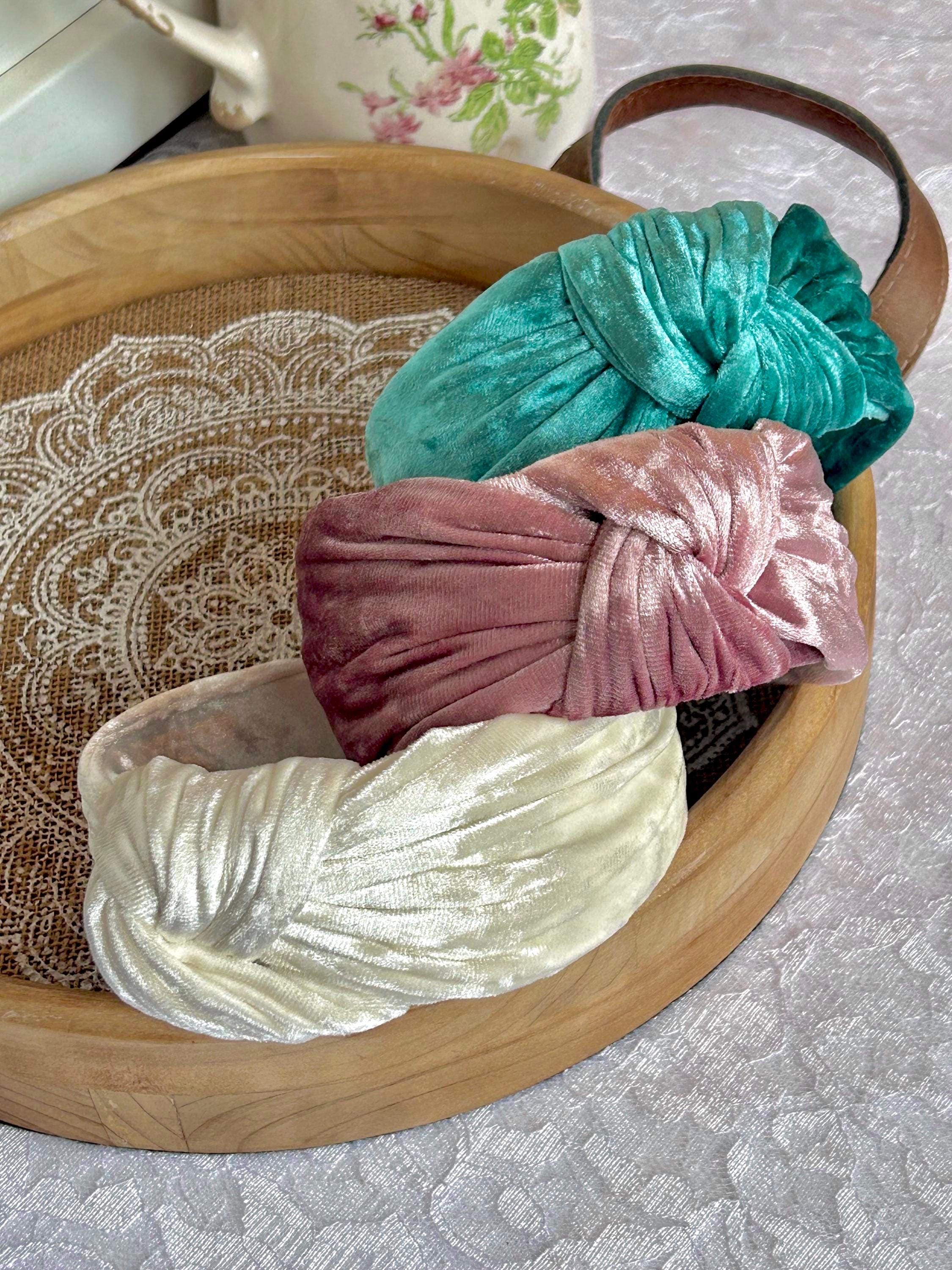 Teal Velvet Headband - Etsy