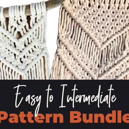 Easy to Intermediate Macrame Bundle 3 Beginner Level Macrame - Etsy