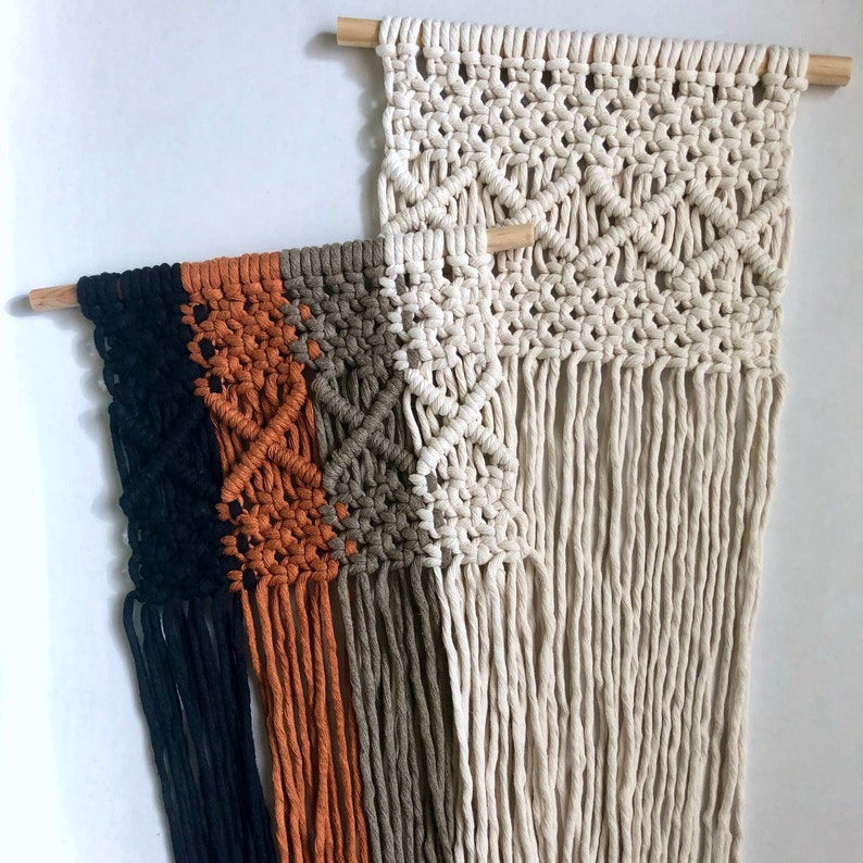 Macrame Wall Hanging Pattern, Beginner to Intermediate Macrame Tutorial pdf, Learn to Macrame, Illustrated Pattern, DIY Home Decor image 3