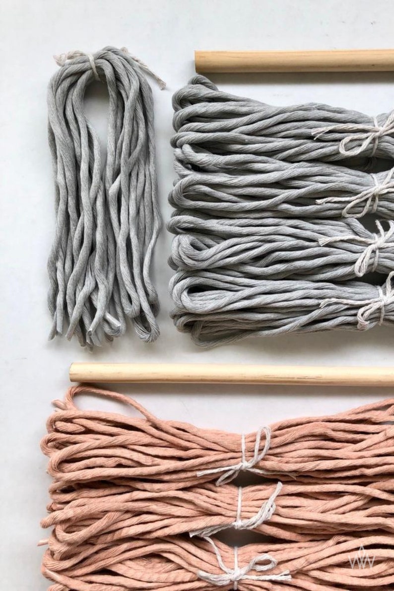 Boho macrame wall hanging kit intermediate macrame diy kit Etsy