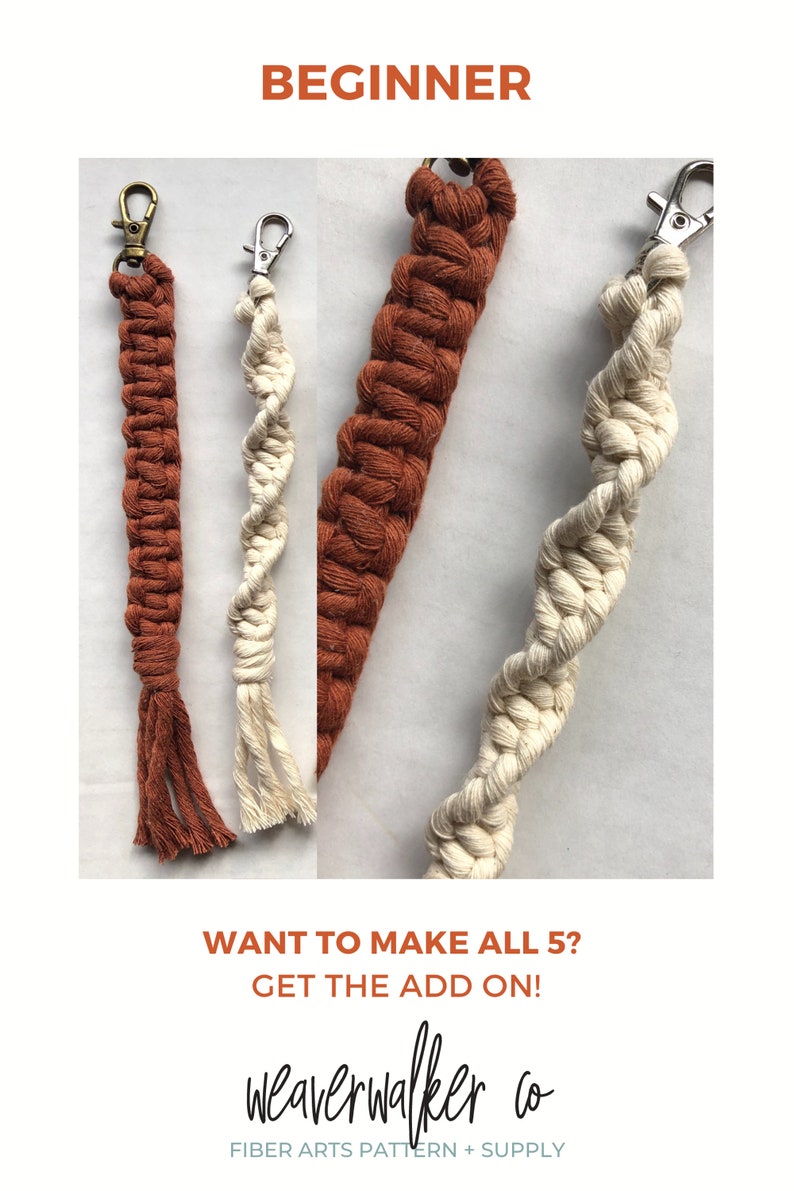 Macrame Keychain Kit Make Gifts Beginner to Intermediate Etsy