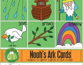 NOAH'S ARK Match Card Game - Downloadable PDF Only