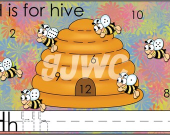 H is for HIVE Alphabet File Folder Game - Downloadable PDF Only