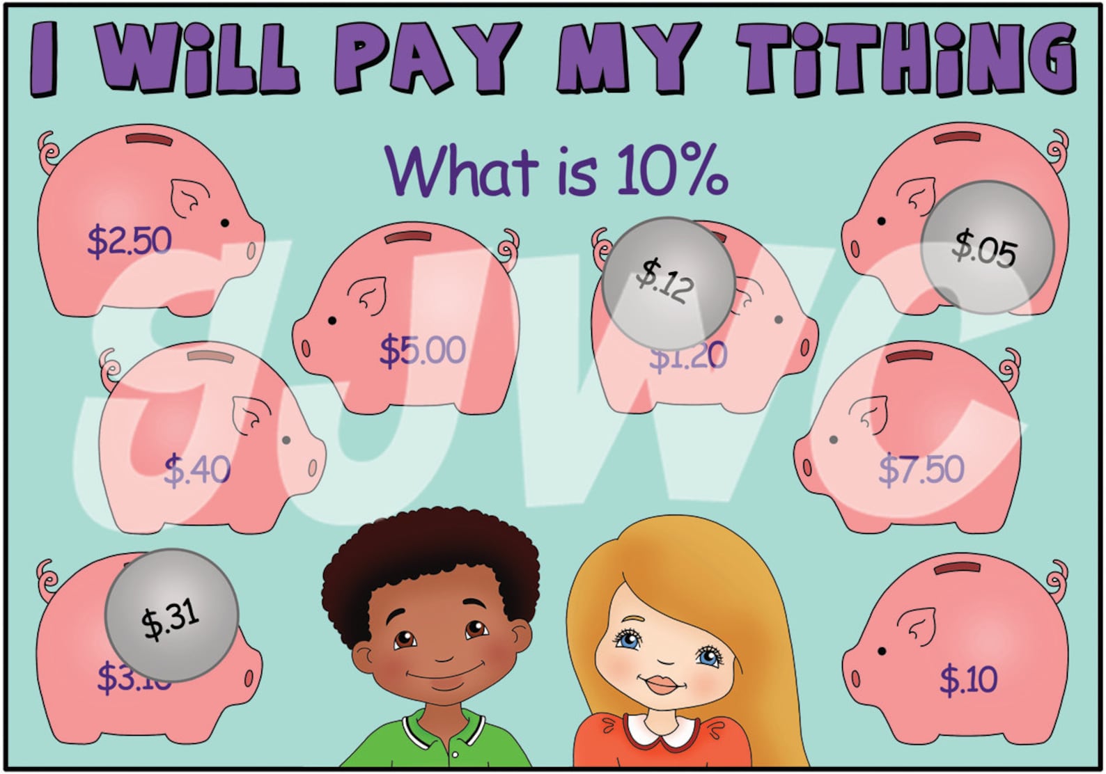 TITHING Children's File Folder Game Downloadable PDF - Etsy