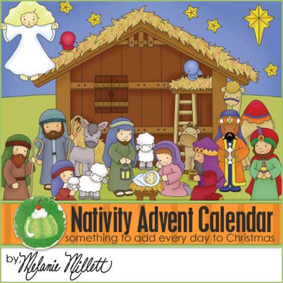 NATIVITY ADVENT Calendar Downloadable PDF Only Christmas Etsy