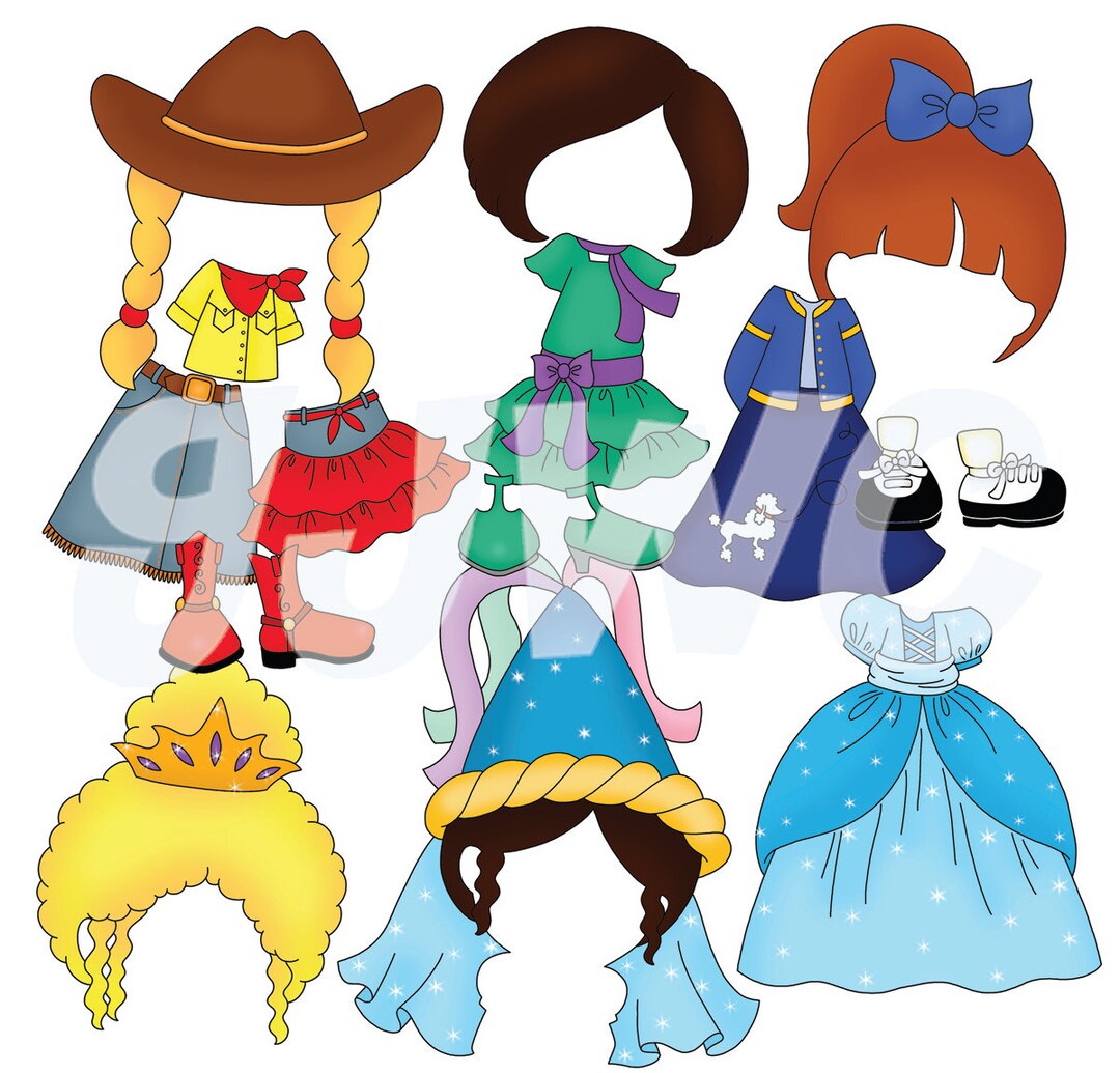 ADD ON Girl Dress up Make Believe Clothes Children's File Etsy