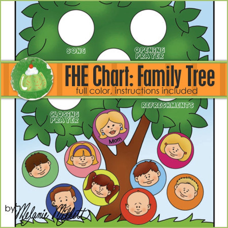  FAMILY  HOME  EVENING Chart Family  Tree  Downloadable File Etsy