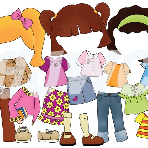 ADD ON Girl Dress up Make Believe Clothes Children's File Etsy