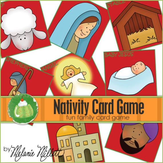 nativity match card game downloadable pdf only etsy