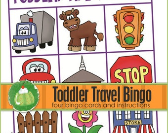 TODDLER TRAVEL Bingo - Downloadable PDF Only