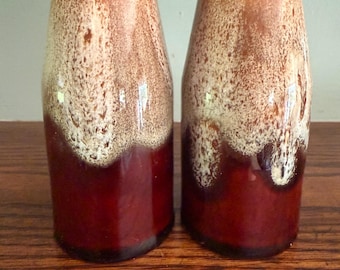 VTG McCoy Pottery Brown Drip Glaze Salt & Pepper Shaker Set