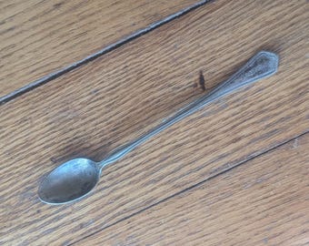 Antique Iced Tea Spoon Atlantic Restaurant Hotel Albert Pick & Company Some Wear Tarnished
