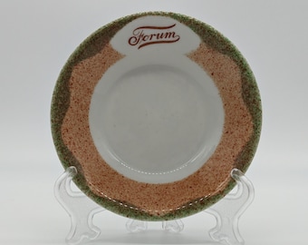 Vintage Forum Cafeteria One Fruit Dessert Or Sauce Bowl Restaurant China Shenango Art Deco Design Speckled Some Wear