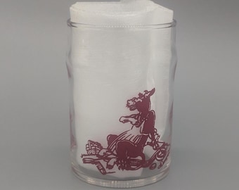 Vintage Purple Cow Glass Albert Pick Hotels Clear Federal Mark