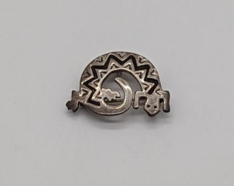 Vintage Lizard Sterling Pin Brooch Marked AH Sterling Southwestern Style Salamander Gecko