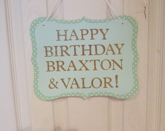 Items similar to Door Sign, Happy Birthday Decor, Happy Birthday Door ...