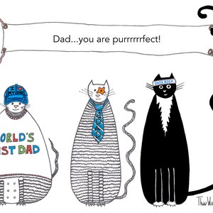 Cat card - Father&#39;s Day Funny Dad Pop Cat Best Dad