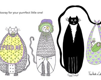 Babyshower Kat – Genderneutraal kitten Gefeliciteerd