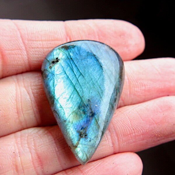 Labradorite Cabochon Pear Natural Labradorite Untreated