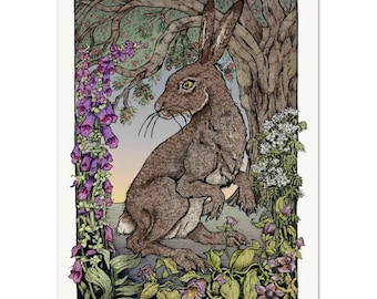 Poison plants and Hare Museum-Quality Matte Paper Poster