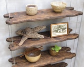 driftwood shelves, display shelving, shelving system, shelves, custom,handcrafted,reclaimed shelf