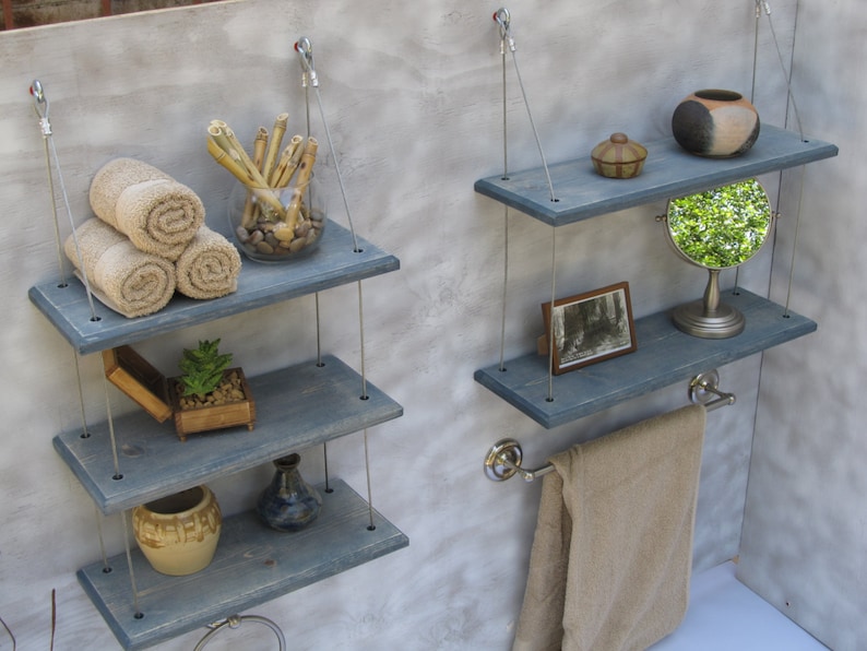 Bathroom shelves floating shelves industrial shelves Etsy