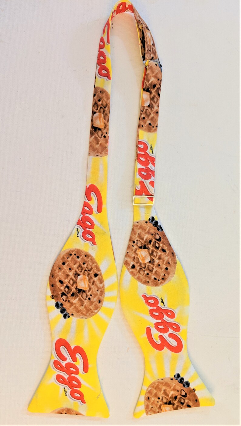 MvZDesigns MvZ Self Tie or Pre-Tied Breakfast anyone? Stranger Things Friends don/'t Lie Toaster Waffles Gift Let Go My EGGO Bow Ties