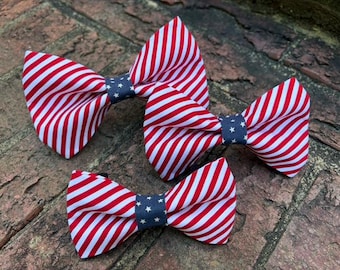 Stars & Stripes Dog Bow Tie