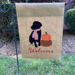 Fall Dog Garden Flag