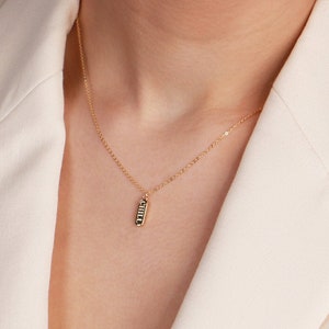 Chill Pill Necklace N31 • Word Pill Necklace, Dainty Word Charm Necklace