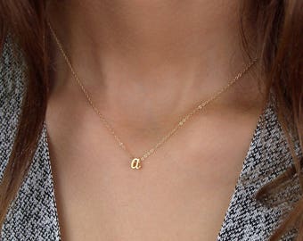 Lyla Initial Necklace N4 • Cursive Initial Necklace, Personalized Necklace, Bridesmaid, Bridesmaid Gift, Gift For Her