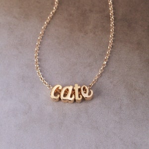 Lyla Name Necklace N1 • Cursive Lowercase Necklace, Tiny Letter Necklace, Personalized Necklace, Initial Necklace, Monogram, Gift For Her