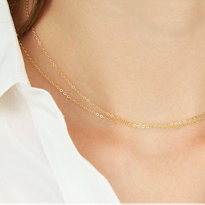 Dainty Chain Necklace C1 • Simple Everyday Layering Chain, Sparkly Chain