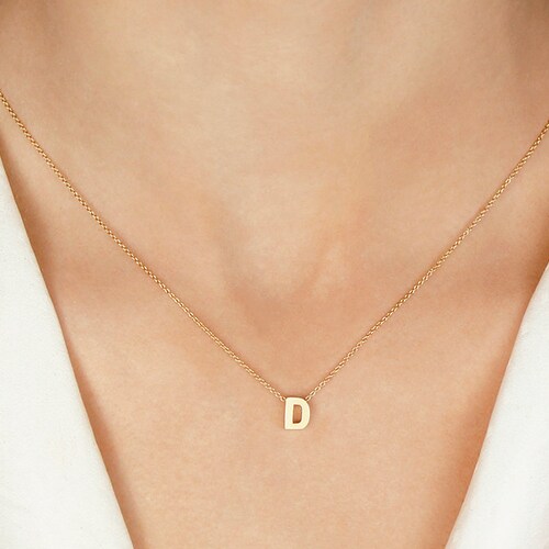 Iro Initial Necklace N5 • Personalized, Uppercase, Capital Initial, Monogram, Gold Initial Necklace, Dainty Necklace, Bridesmaid Gift