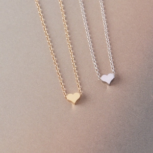 Tiny Heart Necklace N2 Minimal Necklace, Love Necklace, Dainty Necklace, Everyday Necklace, Friendship Necklace, Bridesmaid Gift For Her image 4