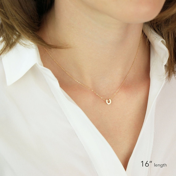 Lucky Horseshoe Necklace– Falling for dainty