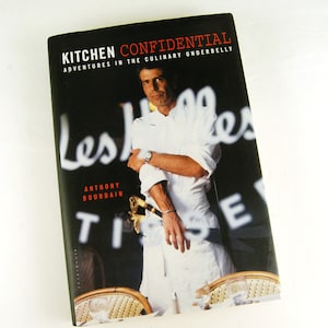 Anthony Bourdain Book, Kitchen Confidential, 2000 Hardcover, Cooking Lover Gifts for Chefs