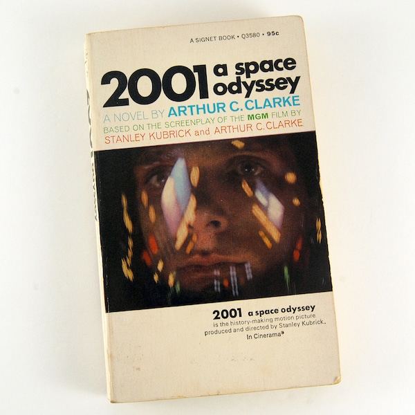 2001 A Space Odyssey, Arthur C Clarke book, Movie Tie-In, Vintage Paperback