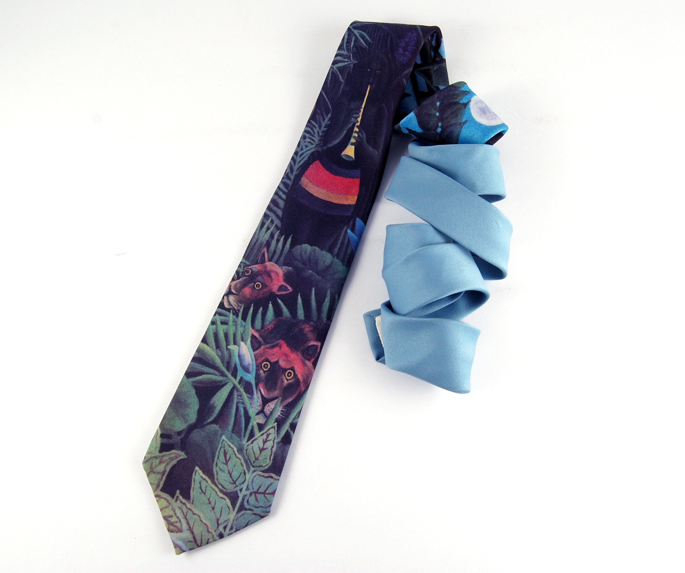 Ralph Marlin Jungle Tie Polyester Necktie Mens Vintage Animal | Etsy