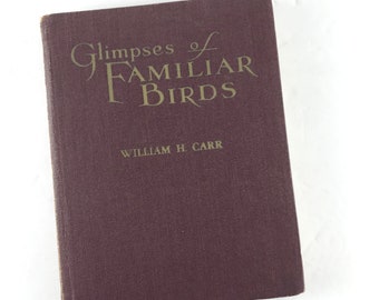 Glimpses of Familiar Birds, 1931 Hardcover Book, Birding gifts